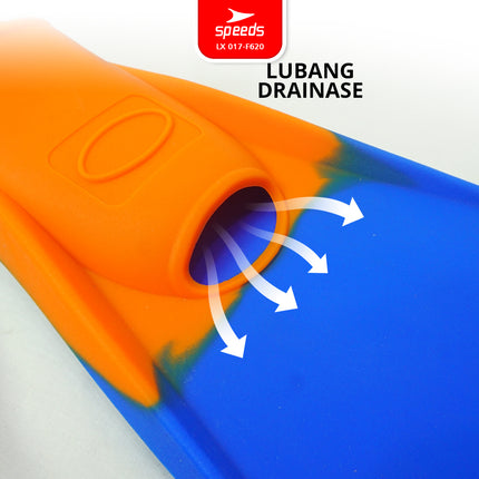 SPEEDS Kaki Katak Kaki Selam Kaki Kodok Diving Fins Fin Alat Snorkeling Perlengkapan Menyelam Original 017-F620
