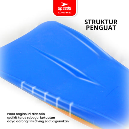 SPEEDS Kaki Katak Kaki Selam Kaki Kodok Diving Fins Fin Alat Snorkeling Perlengkapan Menyelam Original 017-F620