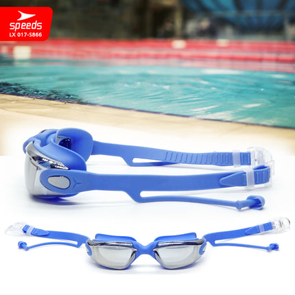 SPEEDS Kacamata Renang Dewasa Diving Anti Fog & Uv Protect With Ear Protect Original 017-S866
