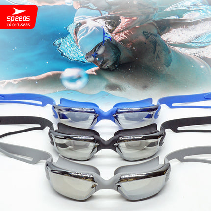 SPEEDS Kacamata Renang Dewasa Diving Anti Fog & Uv Protect With Ear Protect Original 017-S866