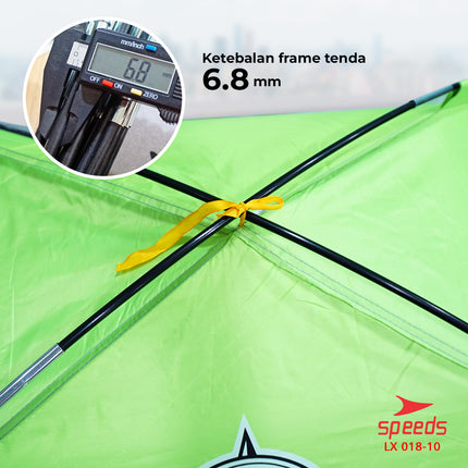 SPEEDS Tenda Camping Gunung Mendaki terbuka otomatis untuk 3-4 Orang Tenda Piknik 018-10