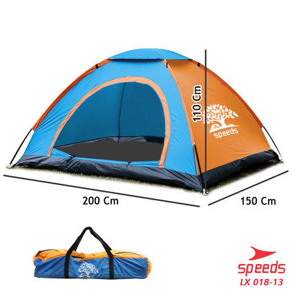 SPEEDS Tenda Camping Gunung Mendaki Army Dome 2-3 Orang Dengan Alas Tenda Anti Air 018-13