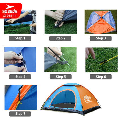 SPEEDS Tenda Camping Muat 4-5 Orang 018-14