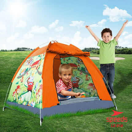 SPEEDS Tenda Anak Karakter Kartun Camping Outdoor Otomatis Anti Air LX 018-15