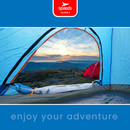 SPEEDS Tenda Camping Biru Kapasitas 2 Orang Tenda Otomatis Outdoor & Indoor Tenda Gunung 018-1