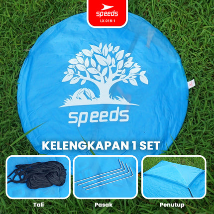 SPEEDS Tenda Camping Biru Kapasitas 2 Orang Tenda Otomatis Outdoor & Indoor Tenda Gunung 018-1