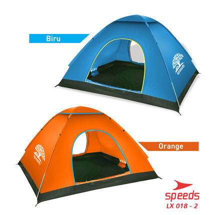 SPEEDS Tenda Camping Buka Otomatis Tenda Lipat portable Kapasitas 4 Orang Impor 018-2