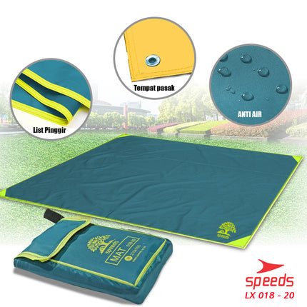 SPEEDS Tikar Lipat Untuk Tamasya Tikar Untuk Piknik Bahan Bagus Polyster Ukuran 200 x 140 LX 018-20
