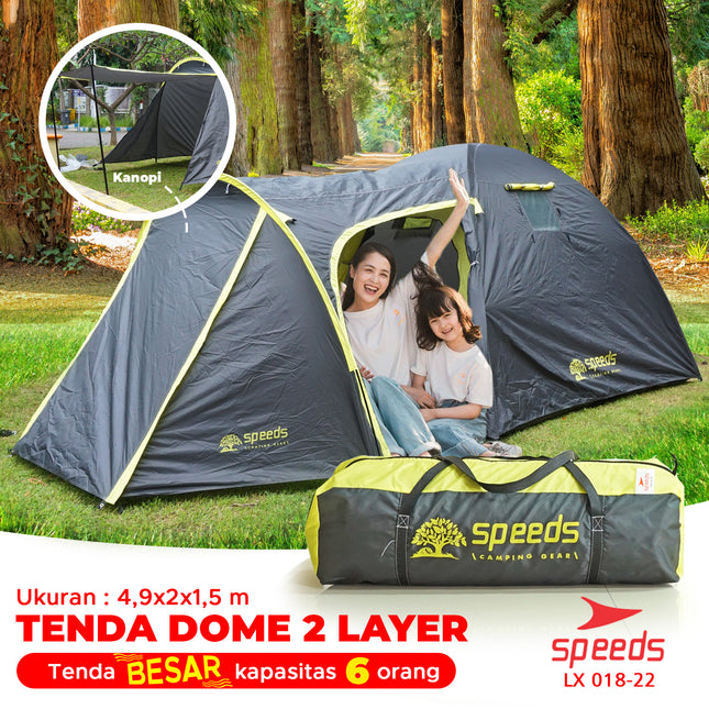SPEEDS-Tenda Camping Manual Muat 6 Orang 018-22