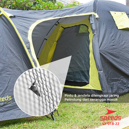 SPEEDS-Tenda Camping 6 Orang Tenda Kamping Tent Tenda Gunung 2 Layer 018-22