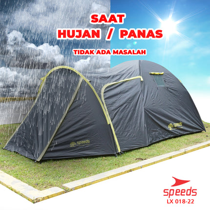 SPEEDS-Tenda Camping 6 Orang Tenda Kamping Tent Tenda Gunung 2 Layer 018-22