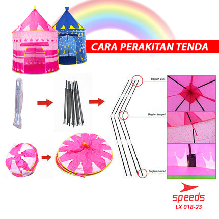 SPEEDS Tenda Anak Bermain Model Castle Kids Camping Indoor Outdoor Anak 018-23