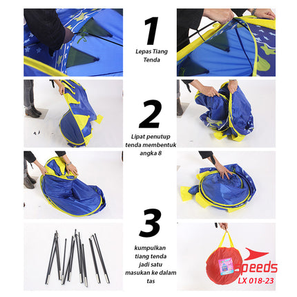 SPEEDS Tenda Anak Bermain Model Castle Kids Camping Indoor Outdoor Anak 018-23