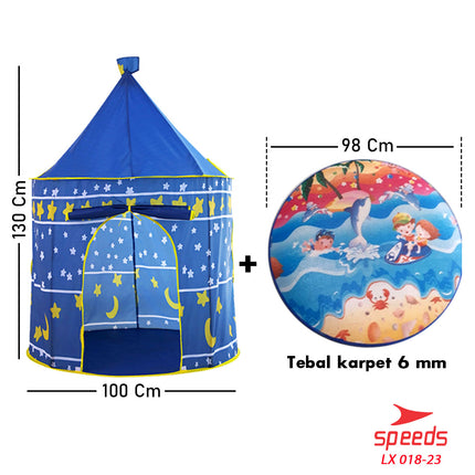 SPEEDS Tenda Anak Bermain Model Castle Kids Camping Indoor Outdoor Anak 018-23