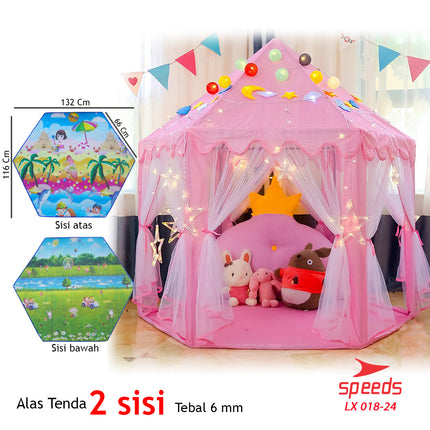 SPEEDS Tenda Anak Princess Model Rumah Tenda Mainan Anak Indoor Outdoor Portable LX 018-24
