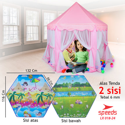 SPEEDS Tenda Anak Princess Model Rumah Tenda Mainan Anak Indoor Outdoor Portable LX 018-24