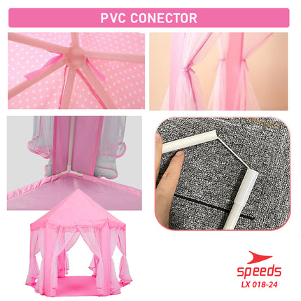 SPEEDS Tenda Anak Princess Model Rumah Tenda Mainan Anak Indoor Outdoor Portable LX 018-24