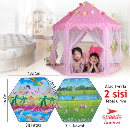 SPEEDS Tenda Anak Princess Model Rumah Tenda Mainan Anak Indoor Outdoor Portable LX 018-24