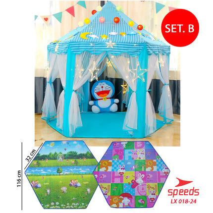 SPEEDS Tenda Anak Princess Model Rumah Tenda Mainan Anak Indoor Outdoor Portable LX 018-24