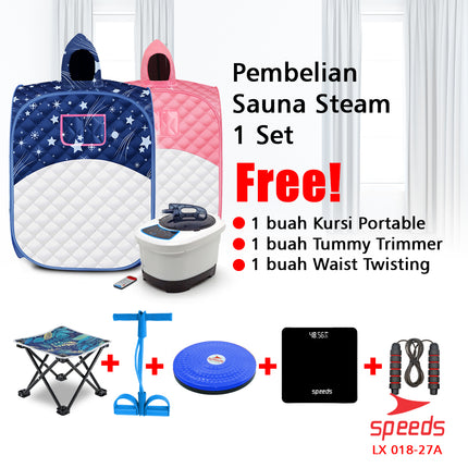 SPEEDS Sauna Portable Portable Sauna Steam Alat Pelangsing Tubuh Alat Sauna Room 018-27