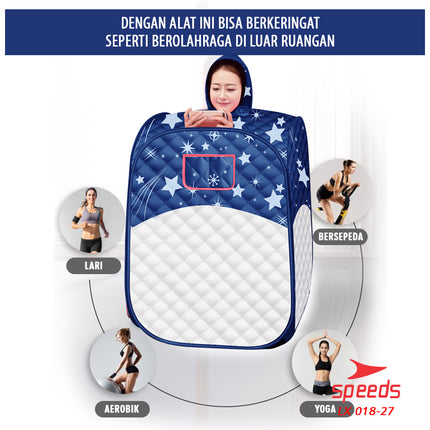 SPEEDS Sauna Portable Portable Sauna Steam Alat Pelangsing Tubuh Alat Sauna Room 018-27