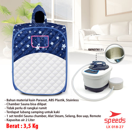 SPEEDS Sauna Portable Portable Sauna Steam Alat Pelangsing Tubuh Alat Sauna Room 018-27