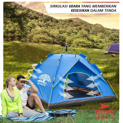 SPEEDS Tenda Camping Tenda Kemah Speeds 2 Orang Lipat Portable Tipe Pyramid Import Original 018-3