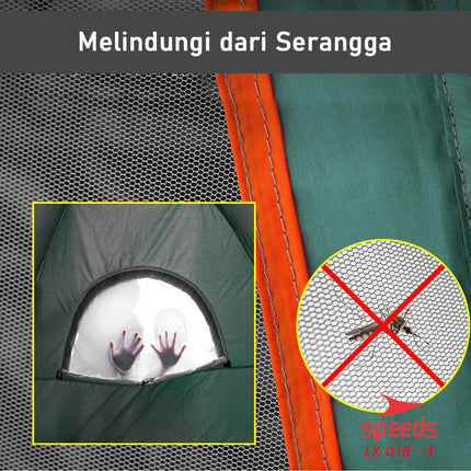 SPEEDS Tenda Camping Tenda Kemah Speeds 2 Orang Lipat Portable Tipe Pyramid Import Original 018-3