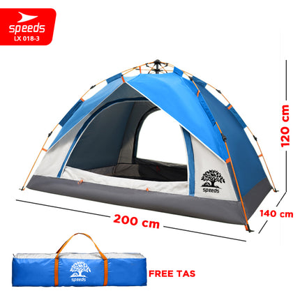 SPEEDS Tenda Camping Tenda Kemah Speeds 2 Orang Lipat Portable Tipe Pyramid Import Original 018-3