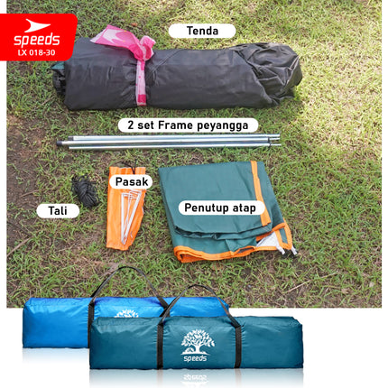 SPEEDS Tenda Camping Lipat Untuk 4-5 Orang Tenda Gunung Dome Manual Portable Anti Air 018-30