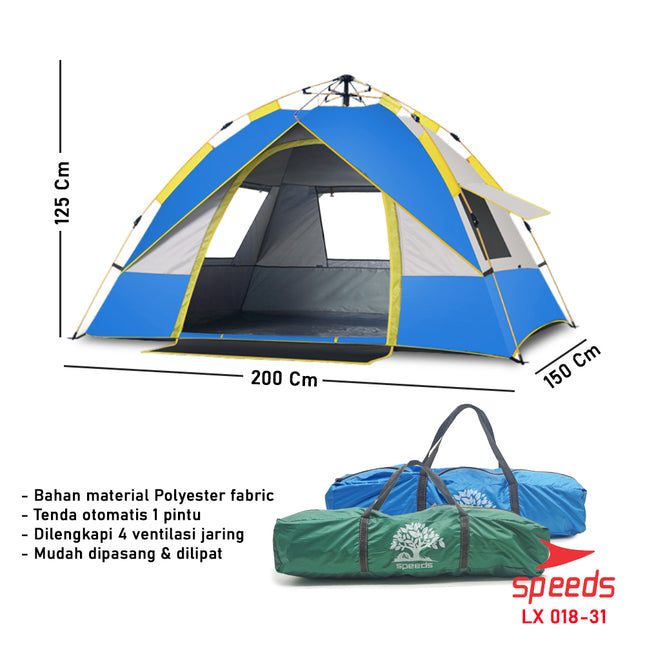SPEEDS Tenda Camping Lipat Untuk 1-2 Orang 018-31