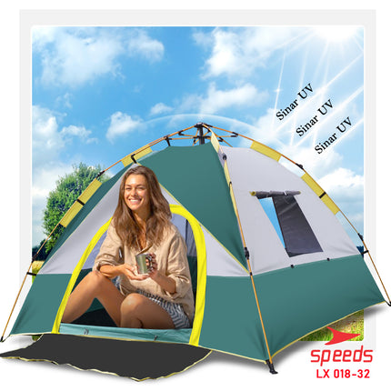 SPEEDS Tenda Camping Lipat Untuk 3-4 Orang Tenda Gunung Tenda Manual Portable Waterproof 018-32