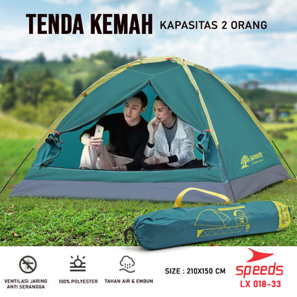 SPEEDS Tenda Camping Manual Untuk 2-3 Orang Tenda Gunung Portable Waterproof 018-33