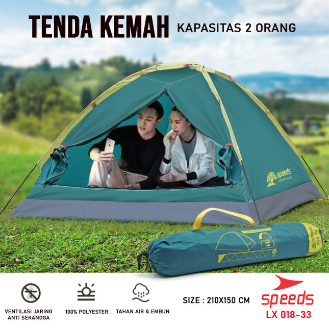 SPEEDS Tenda Camping Manual Untuk 2-3 Orang 018-33