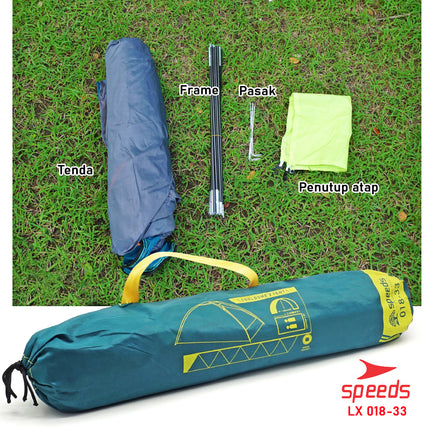 SPEEDS Tenda Camping Manual Untuk 2-3 Orang Tenda Gunung Portable Waterproof 018-33