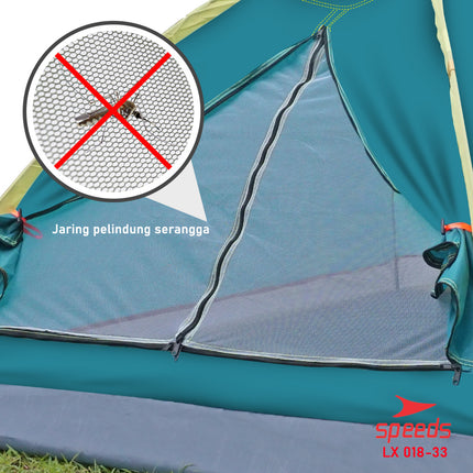 SPEEDS Tenda Camping Manual Untuk 2-3 Orang Tenda Gunung Portable Waterproof 018-33