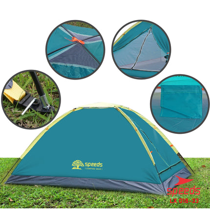 SPEEDS Tenda Camping Manual Untuk 2-3 Orang Tenda Gunung Portable Waterproof 018-33