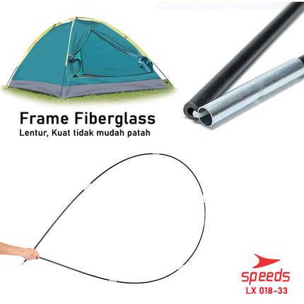SPEEDS Tenda Camping Manual Untuk 2-3 Orang Tenda Gunung Portable Waterproof 018-33