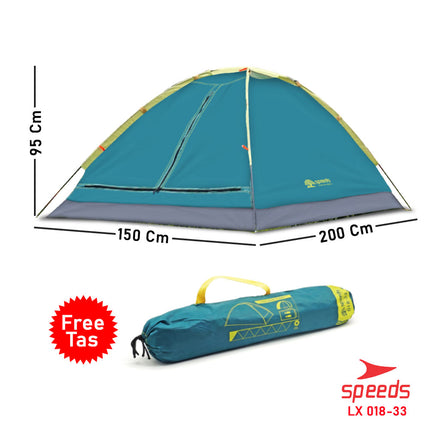 SPEEDS Tenda Camping Manual Untuk 2-3 Orang Tenda Gunung Portable Waterproof 018-33