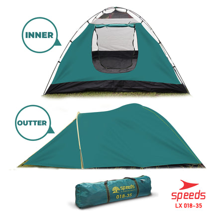 SPEEDS Tenda Camping Lipat Untuk 2-4 Orang Tenda Gunung Dome Manual Portable Anti Air 018-35