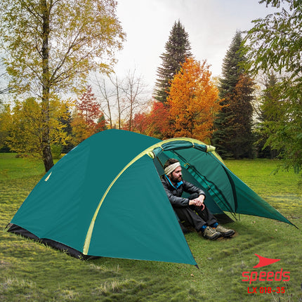 SPEEDS Tenda Camping Lipat Untuk 2-4 Orang Tenda Gunung Dome Manual Portable Anti Air 018-35