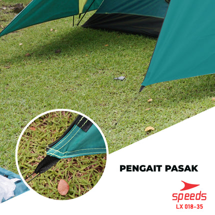 SPEEDS Tenda Camping Lipat Untuk 2-4 Orang Tenda Gunung Dome Manual Portable Anti Air 018-35