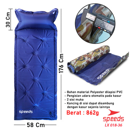 SPEEDS Matras Angin Kasur Angin Kasur Tidur Angin Sleeping Pad Portable Outdoor Waterproof 018-36
