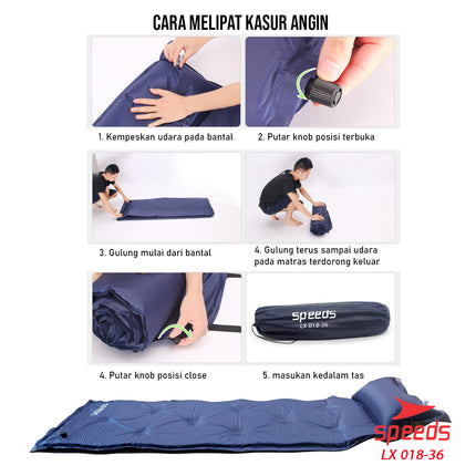 SPEEDS Matras Angin Kasur Angin Kasur Tidur Angin Sleeping Pad Portable Outdoor Waterproof 018-36