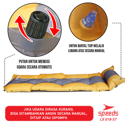 SPEEDS Matras Angin Kasur Angin Kasur Tidur Angin Sleeping Pad Portable Outdoor Waterproof 018-37