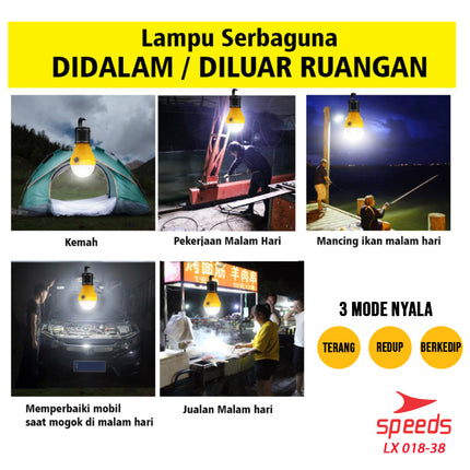 SPEEDS Lampu LED Lampu Emergency Bohlam Multifungsi Lampu Gantung 018-38