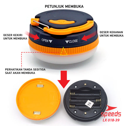 SPEEDS Lampu LED Lampu Emergency Bohlam Multifungsi Lampu Gantung 018-39