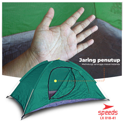 SPEEDS Tenda Camping Otomatis Kapasitas 1-2 Orang Tenda Gunung Indoor dan Outdoor 018-41