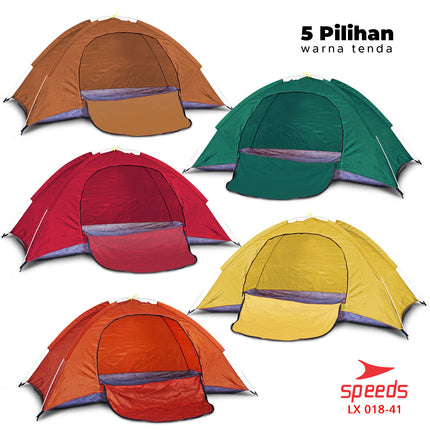 SPEEDS Tenda Camping Otomatis Kapasitas 1-2 Orang Tenda Gunung Indoor dan Outdoor 018-41