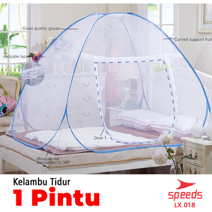 SPEEDS Kelambu Lipat Kelambu Bayi Dewasa Kelambu Tidur Anti Nyamuk Ukuran 1,8x2M 018-42